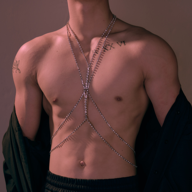 Men's Multi-Layer Tassel Chest Chain