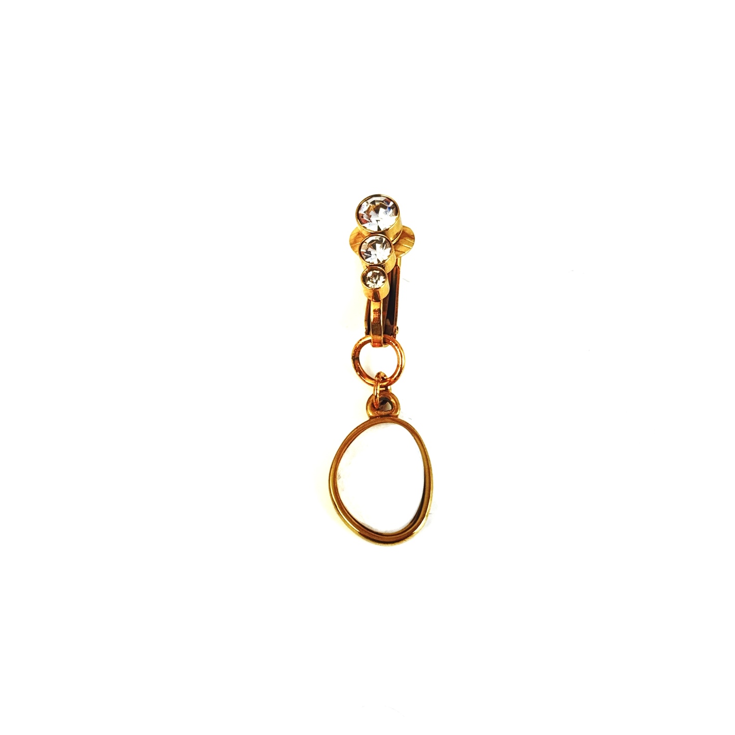 Moonstone Glow Faux Navel Ring