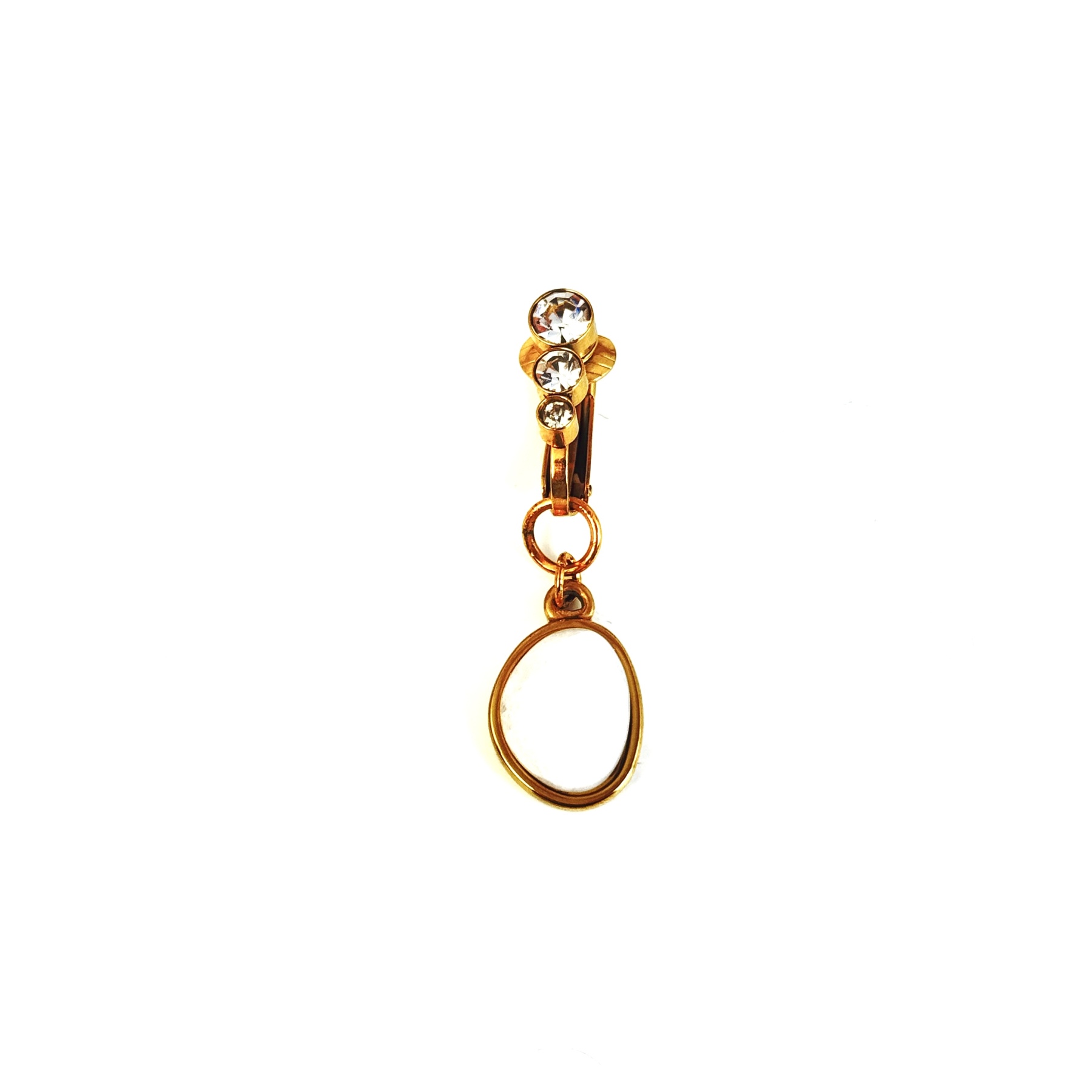 Moonstone Glow Faux Navel Ring