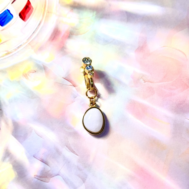 Moonstone Glow Faux Navel Ring