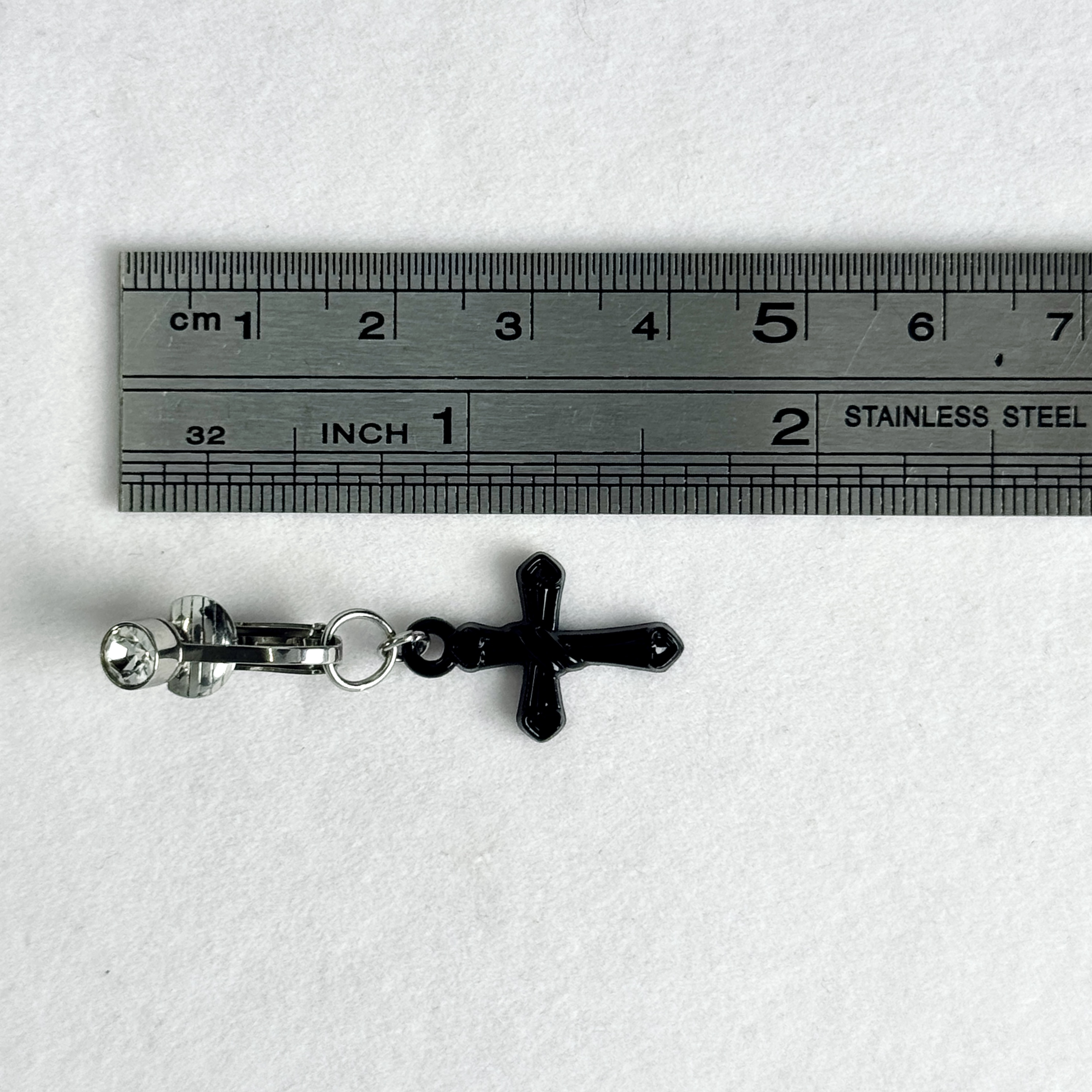 Dark Cross Navel Charm
