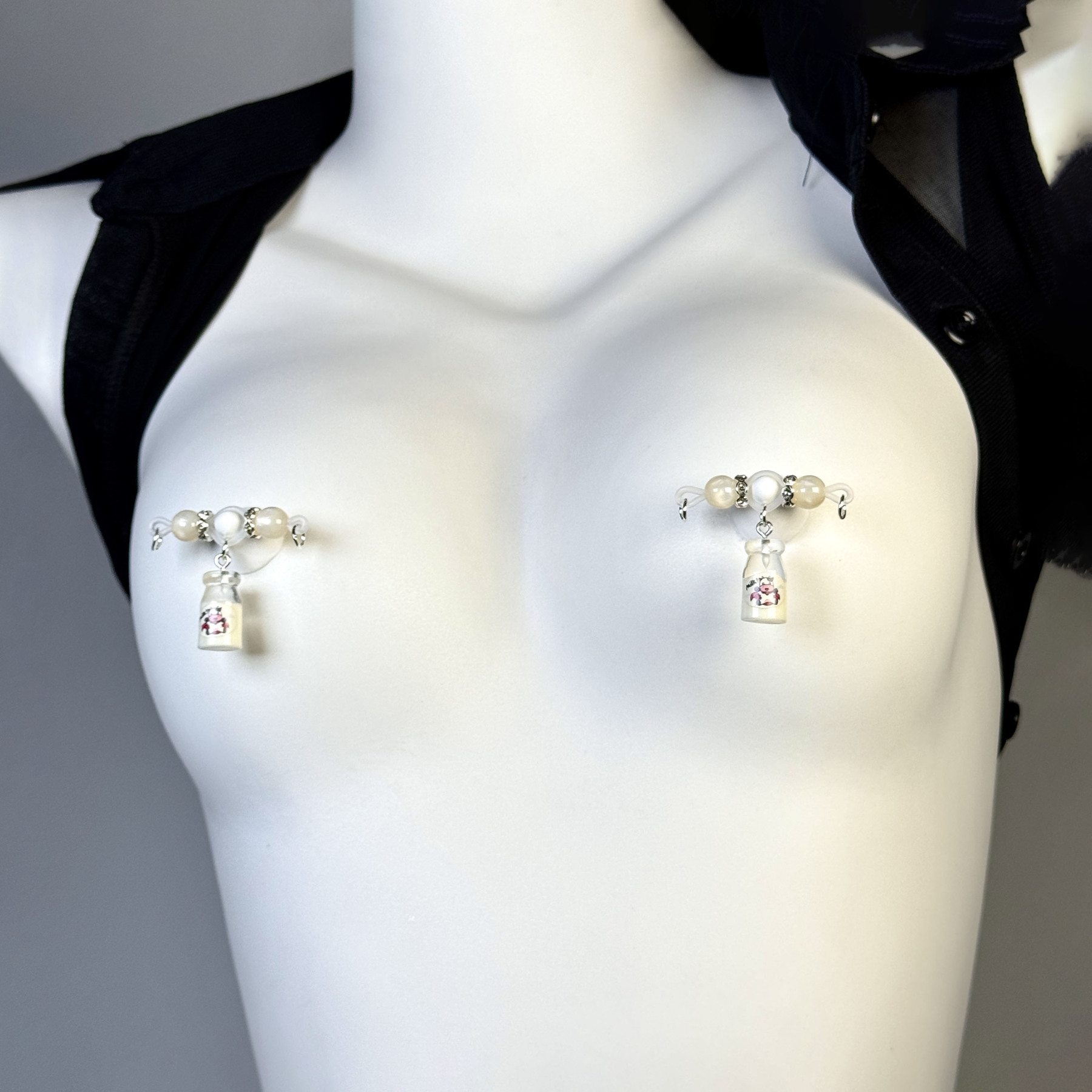 Milk Bottle Charm Nipple Clamps