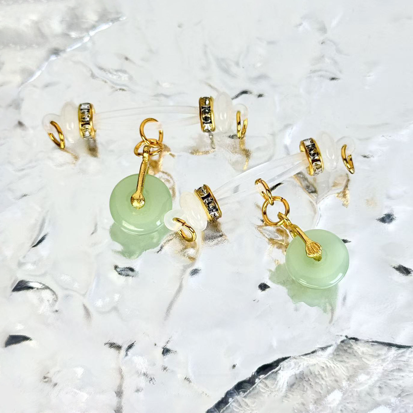Emerald Sphere Luxe Clips