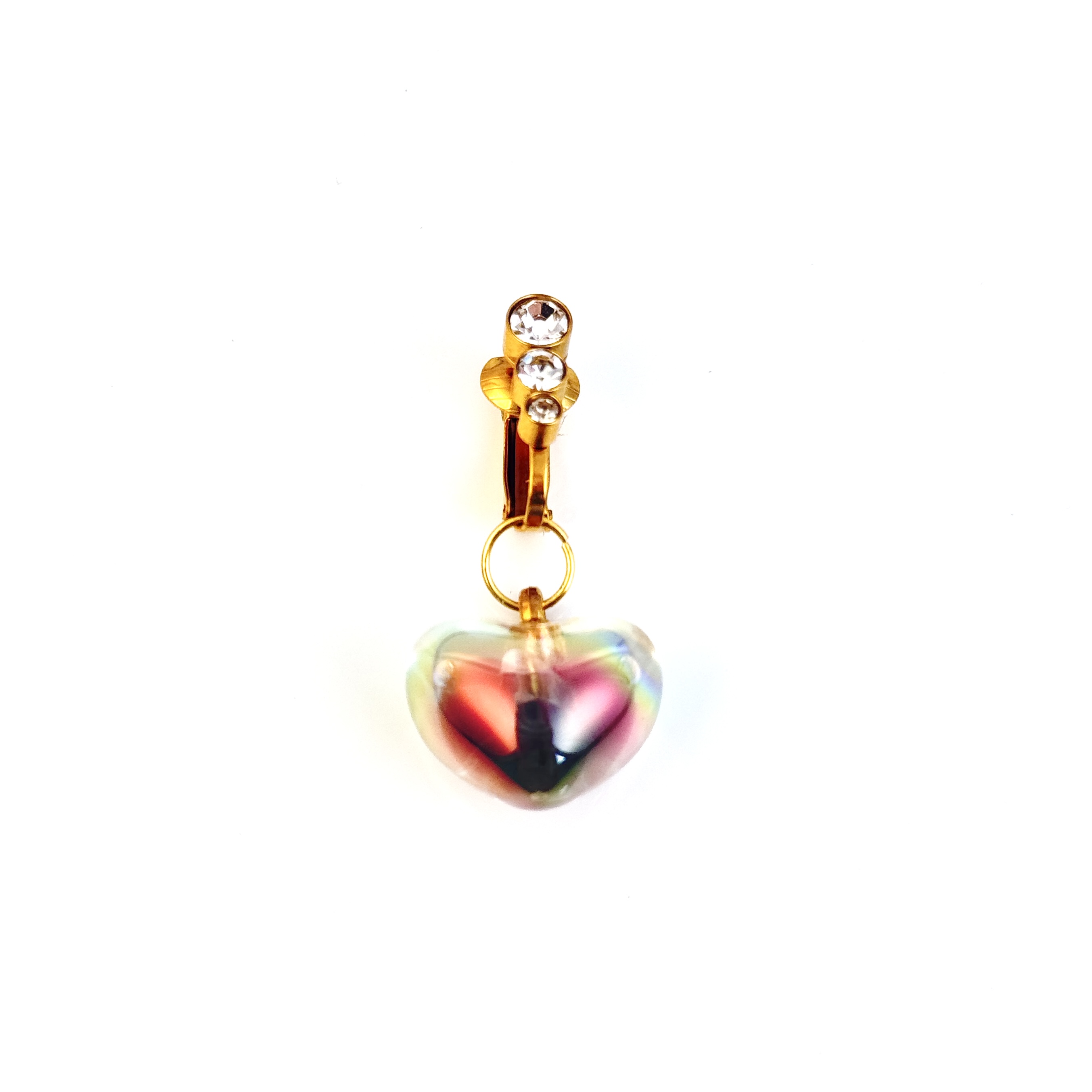 Black crystal navel jewelry