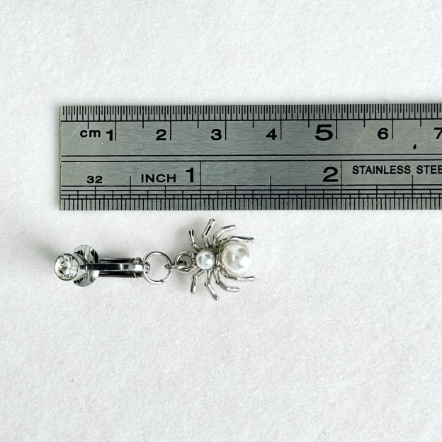 Pearl Spider Navel Charm