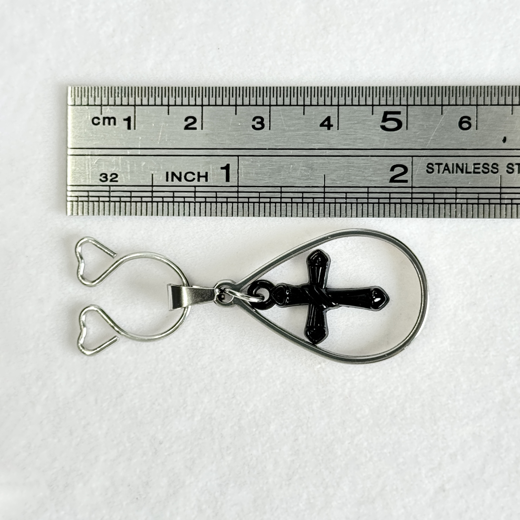 Spooky Black Cross Halloween Ring