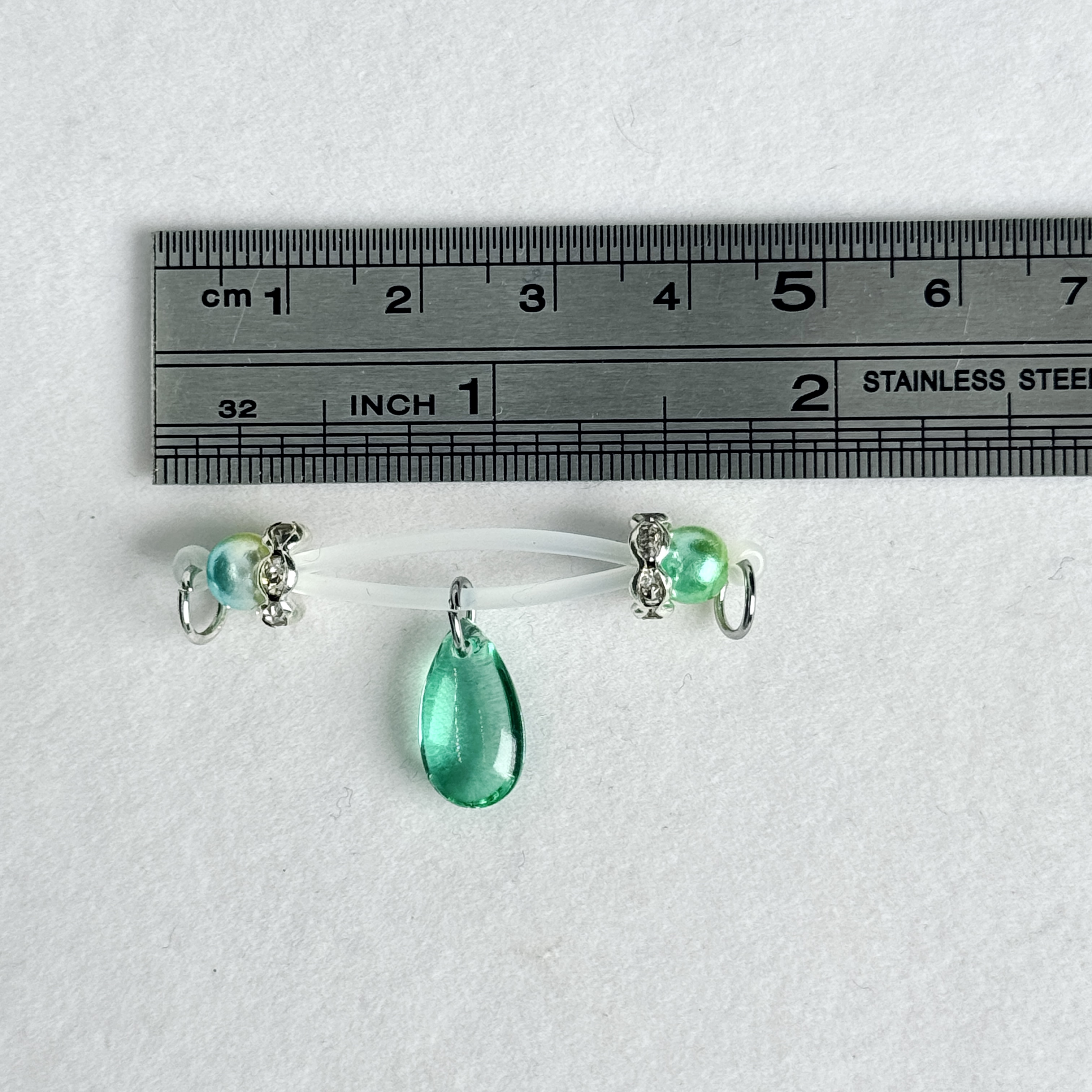 Emerald Drop Nipple Clips