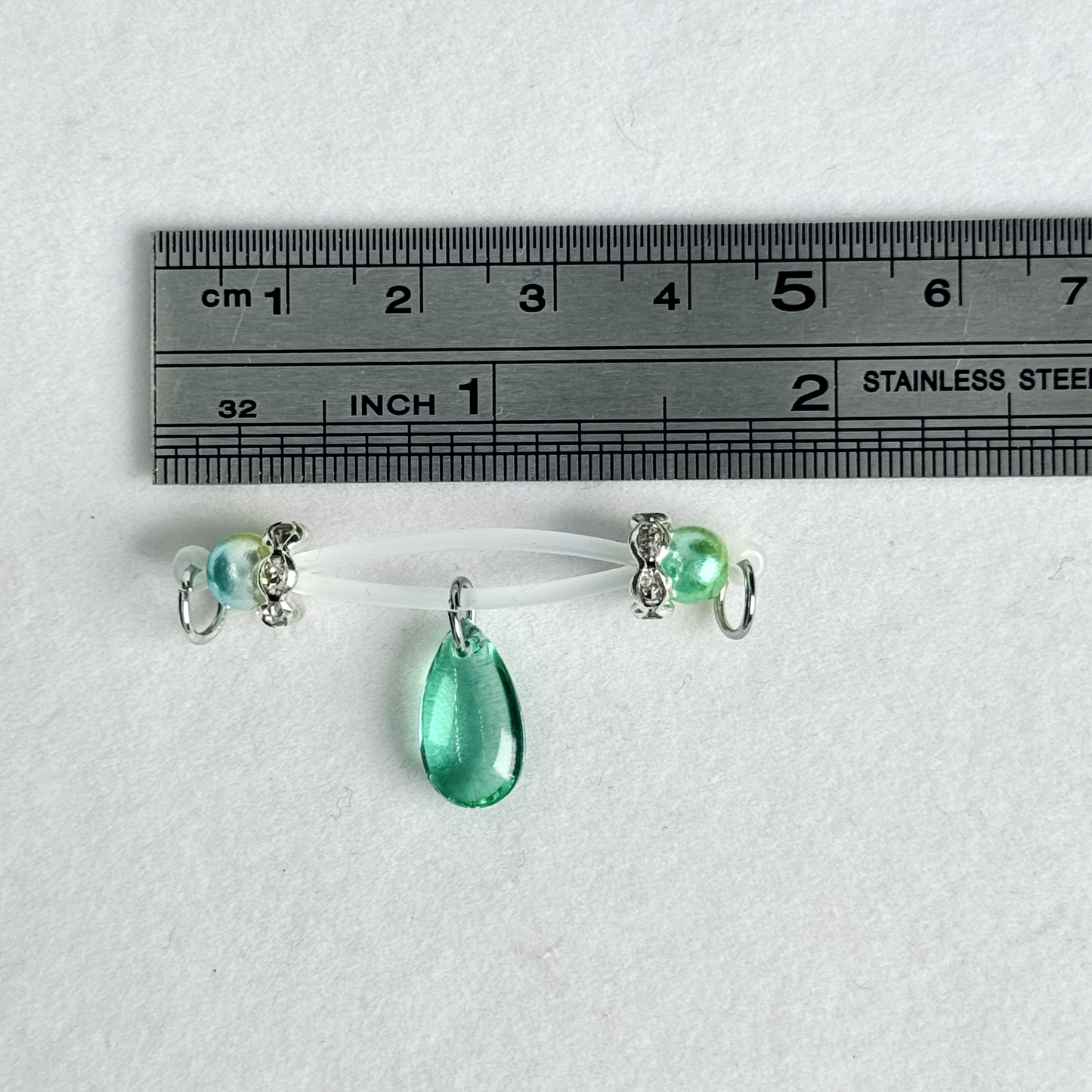 Emerald Drop Nipple Clips