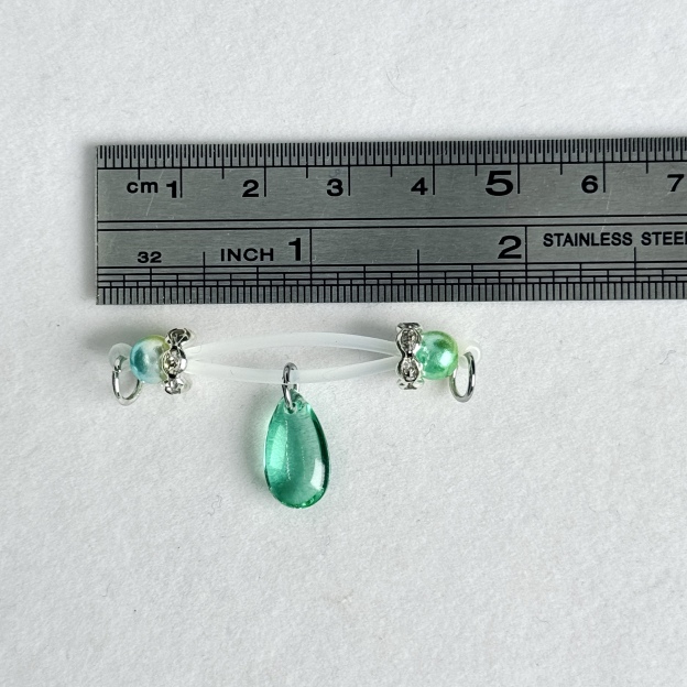 Emerald Drop Nipple Clips