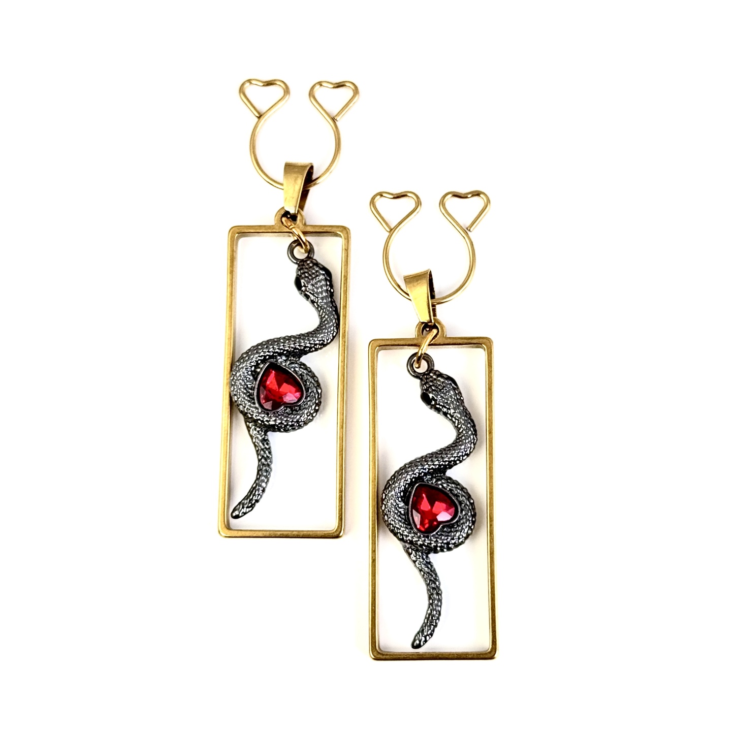 Ruby Serpent Nipple Clamps