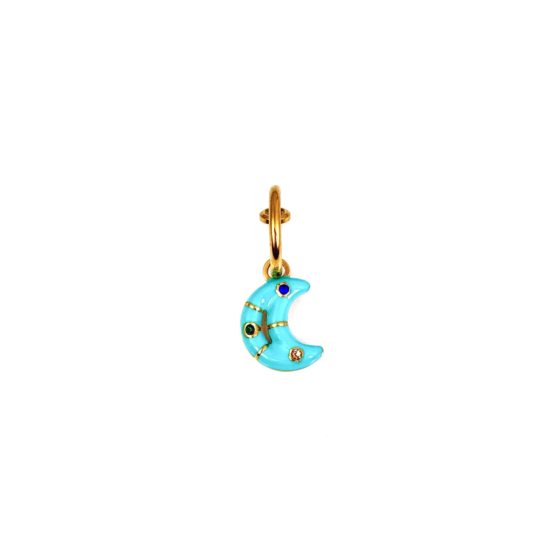 Blue Moon Charm Faux Belly Ring