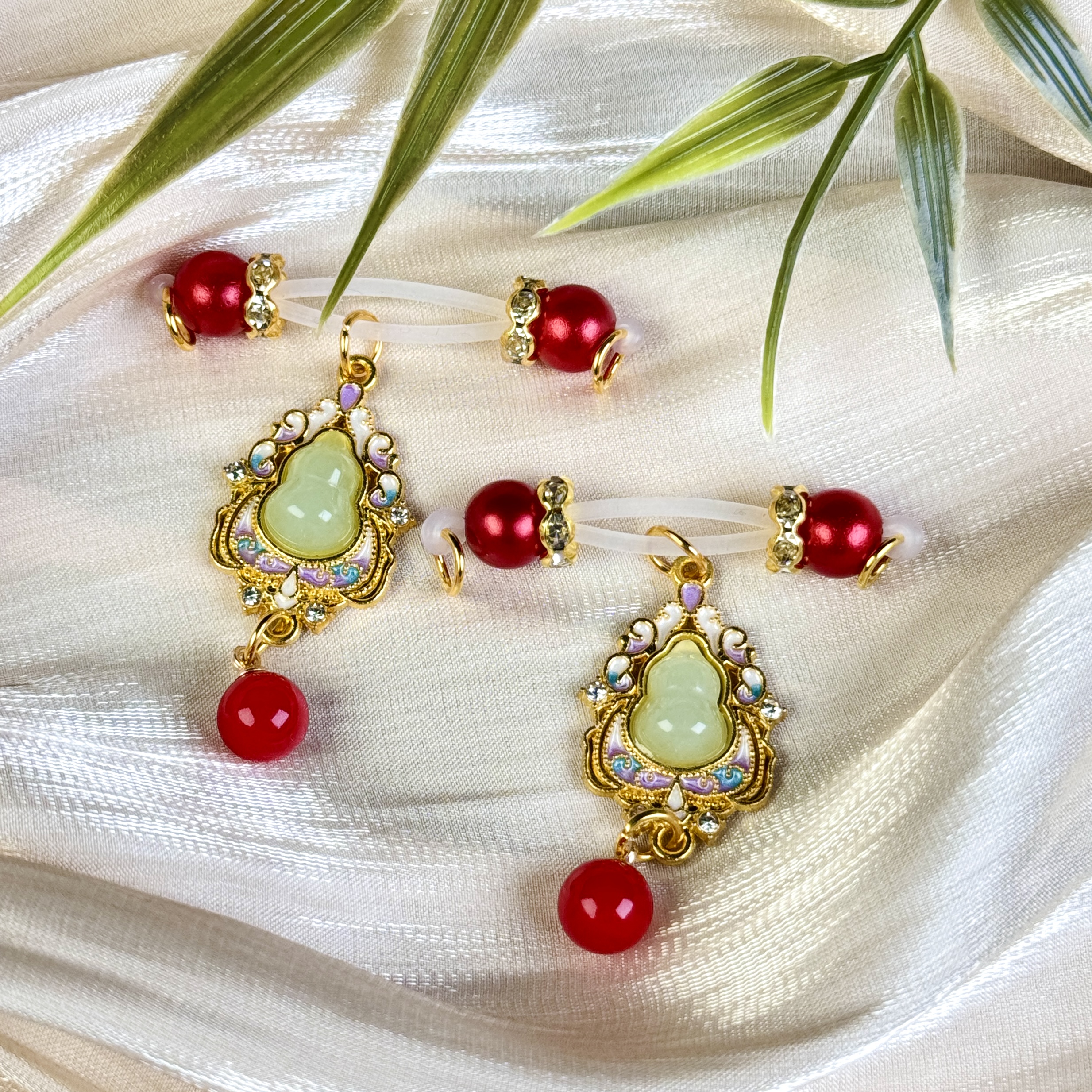 Red Pearl Jade Nipple Clamps