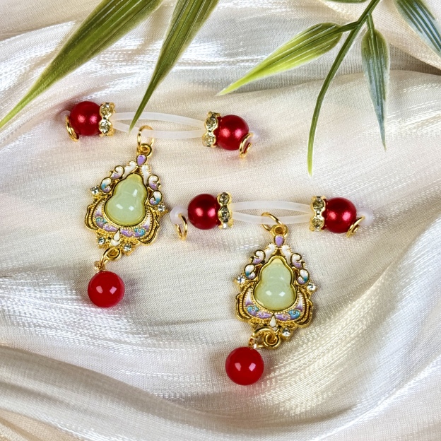 Red Pearl Jade Nipple Clamps