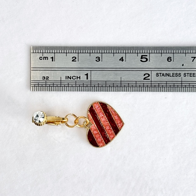 Ruby Heart Glow Faux Navel Ring