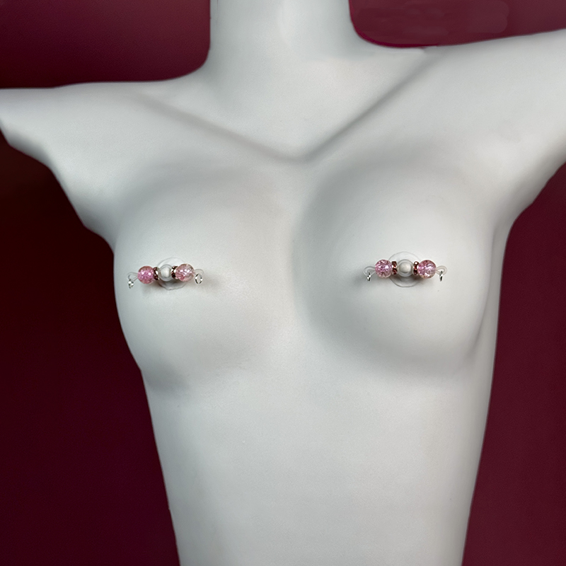 Pink Crackle Nipple Clamps
