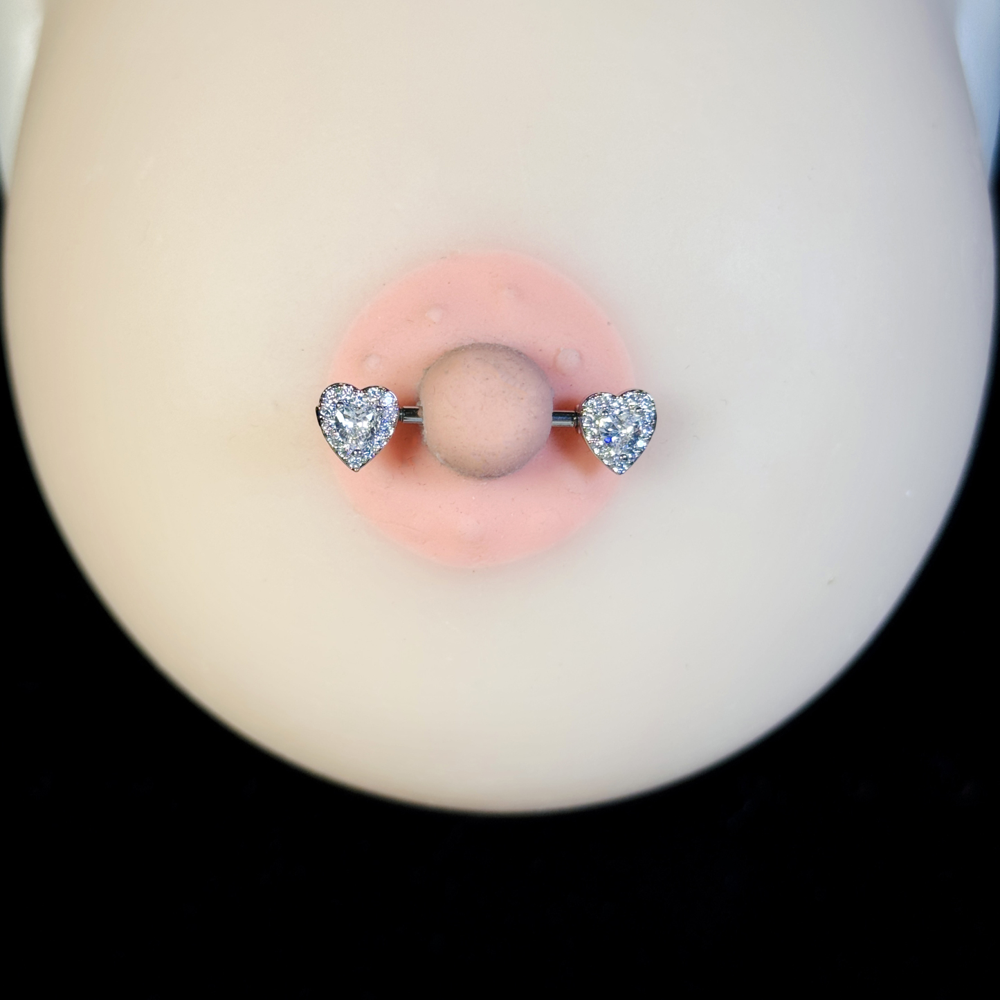 Crystal Heart Barbell