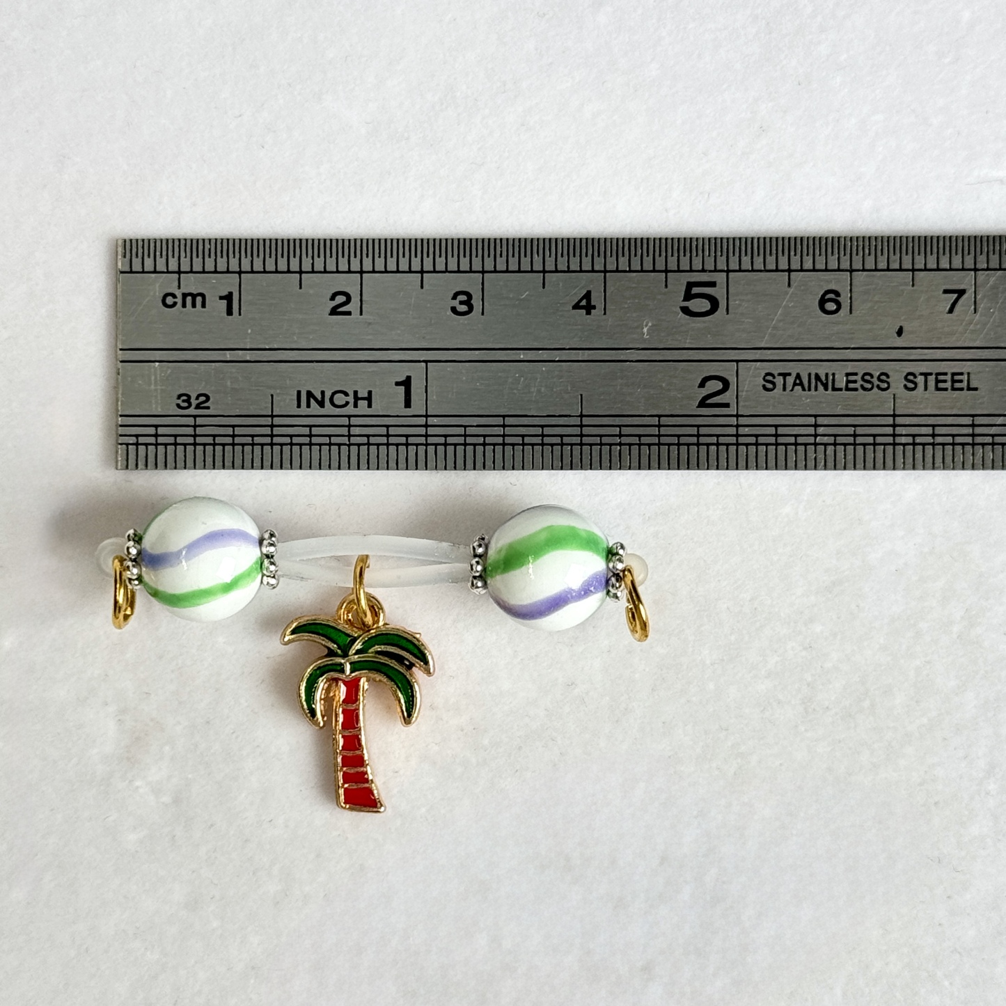 Tropical Palm Charm Nipple Clamps