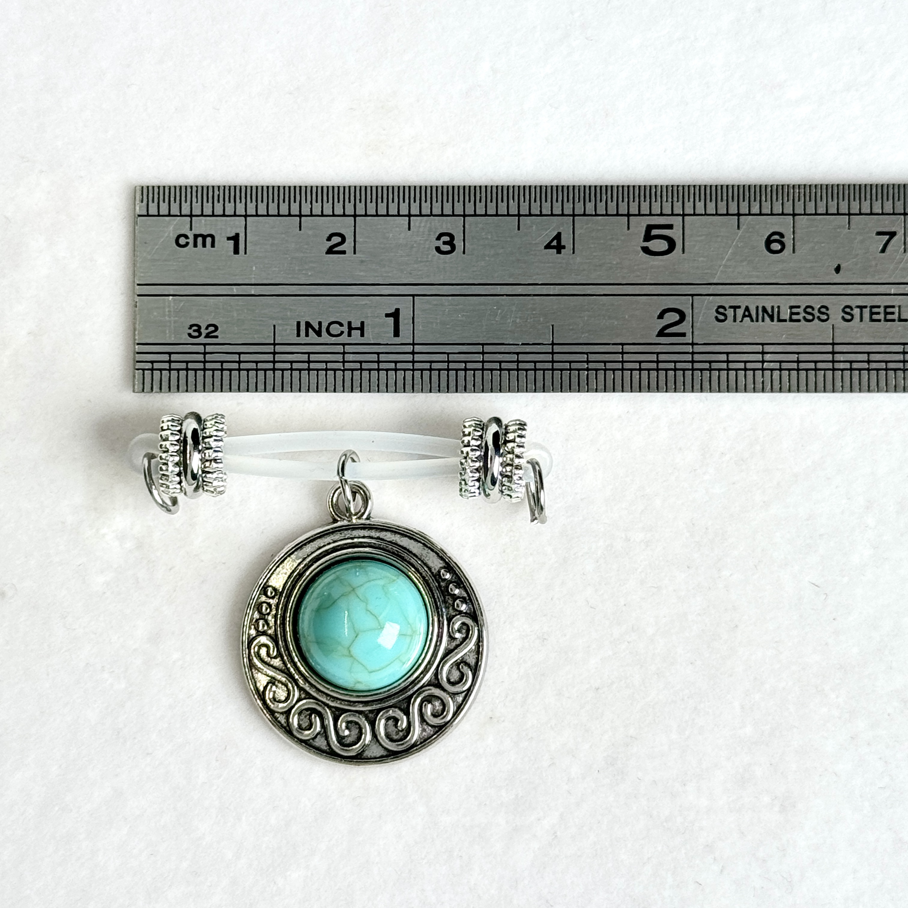 Mystic Turquoise Charm Nipple Clamp