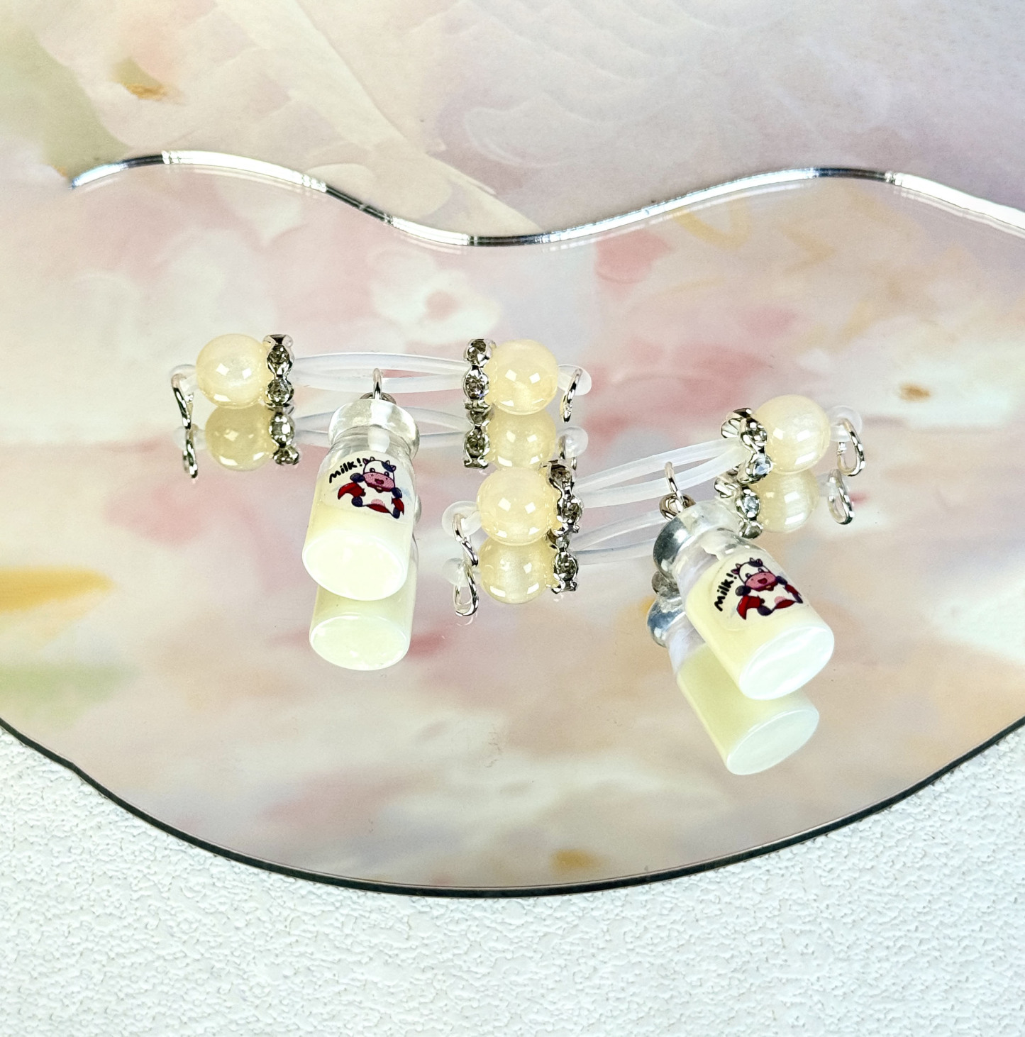 Milk Bottle Charm Nipple Clamps