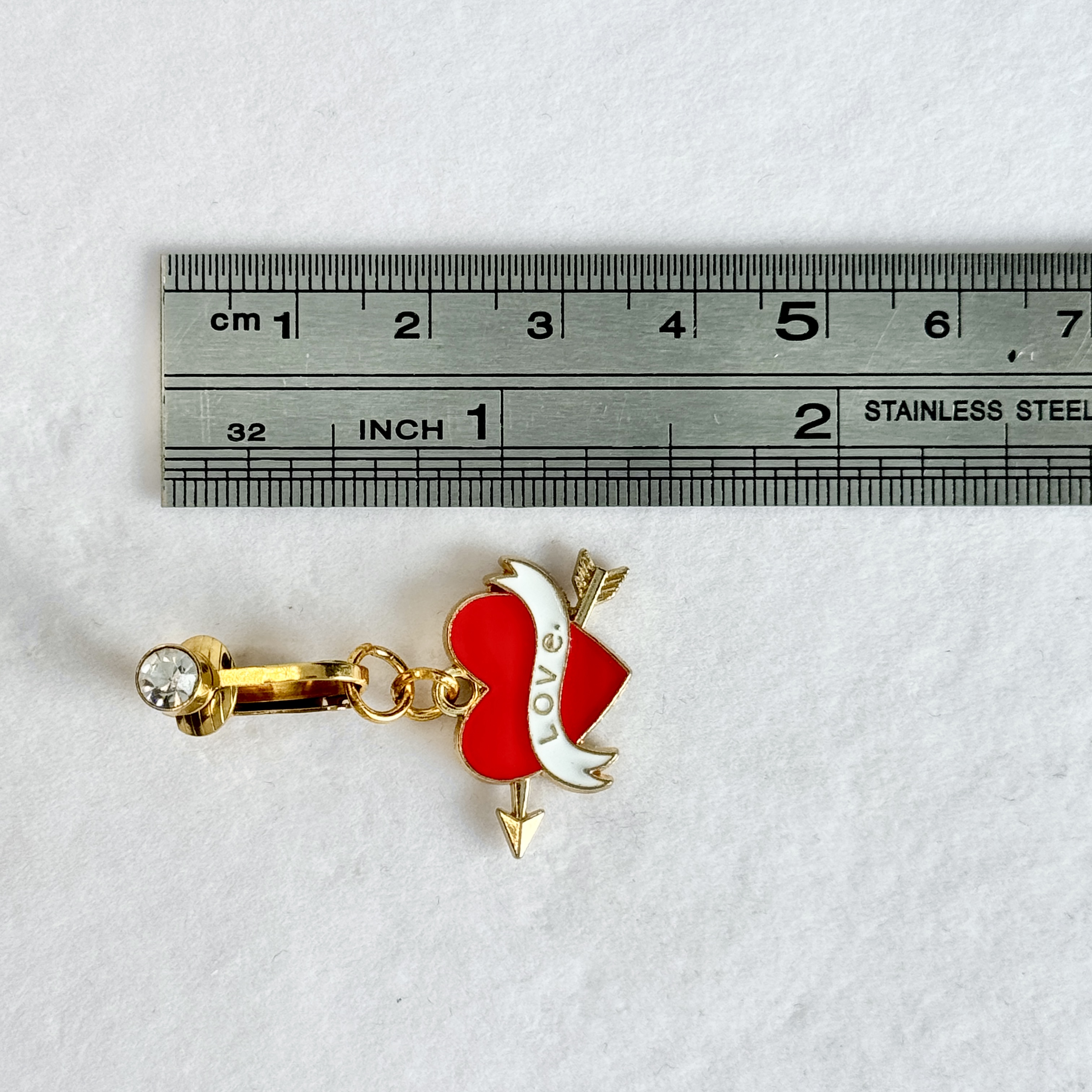 Cupid Love Charm Faux Navel Ring