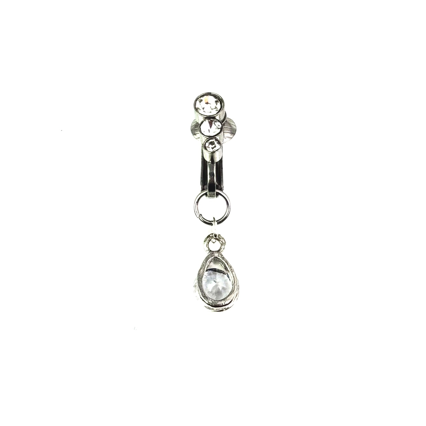 Crystal Teardrop Faux Belly Ring