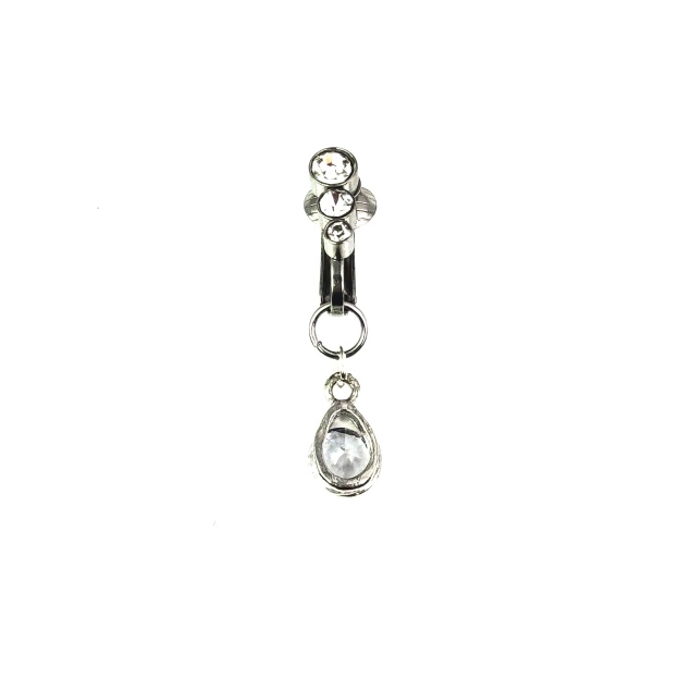 Crystal Teardrop Faux Belly Ring
