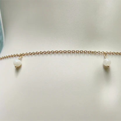 Pearl and moonlight-inspired waist chain