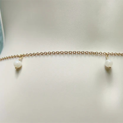 Pearl and moonlight-inspired waist chain