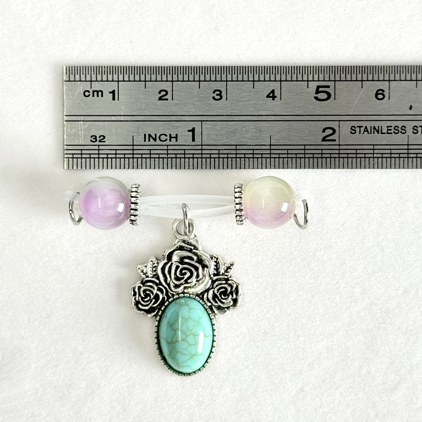 Mystic Rose Gem Nipple Ring