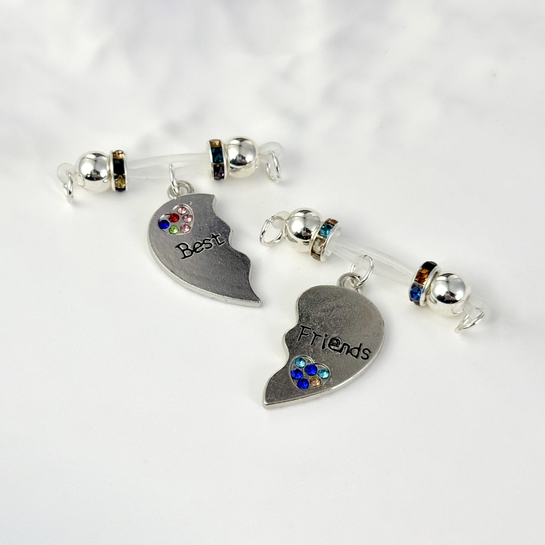 Crystal Link BFF Heart Set