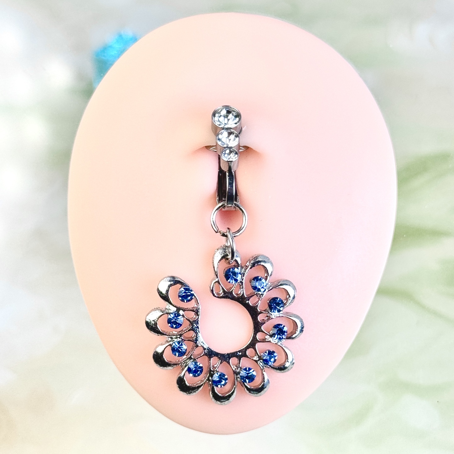 Luna Peacock Crystal Navel Clip™
