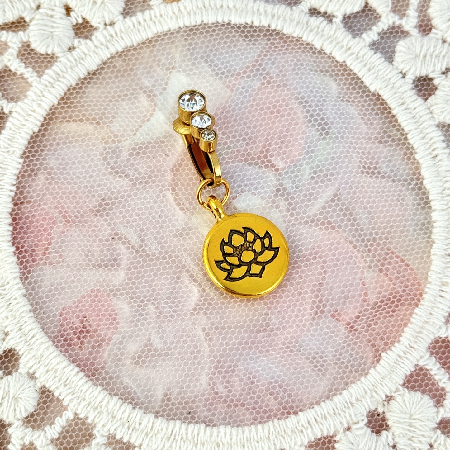 Golden Lotus Zen Navel Piercing Jewelry
