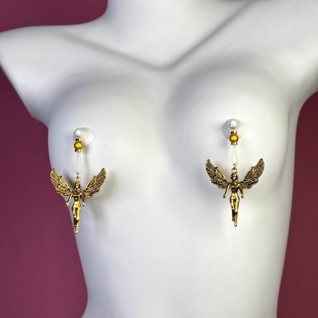 Golden Angel Wing Nipple Clamps