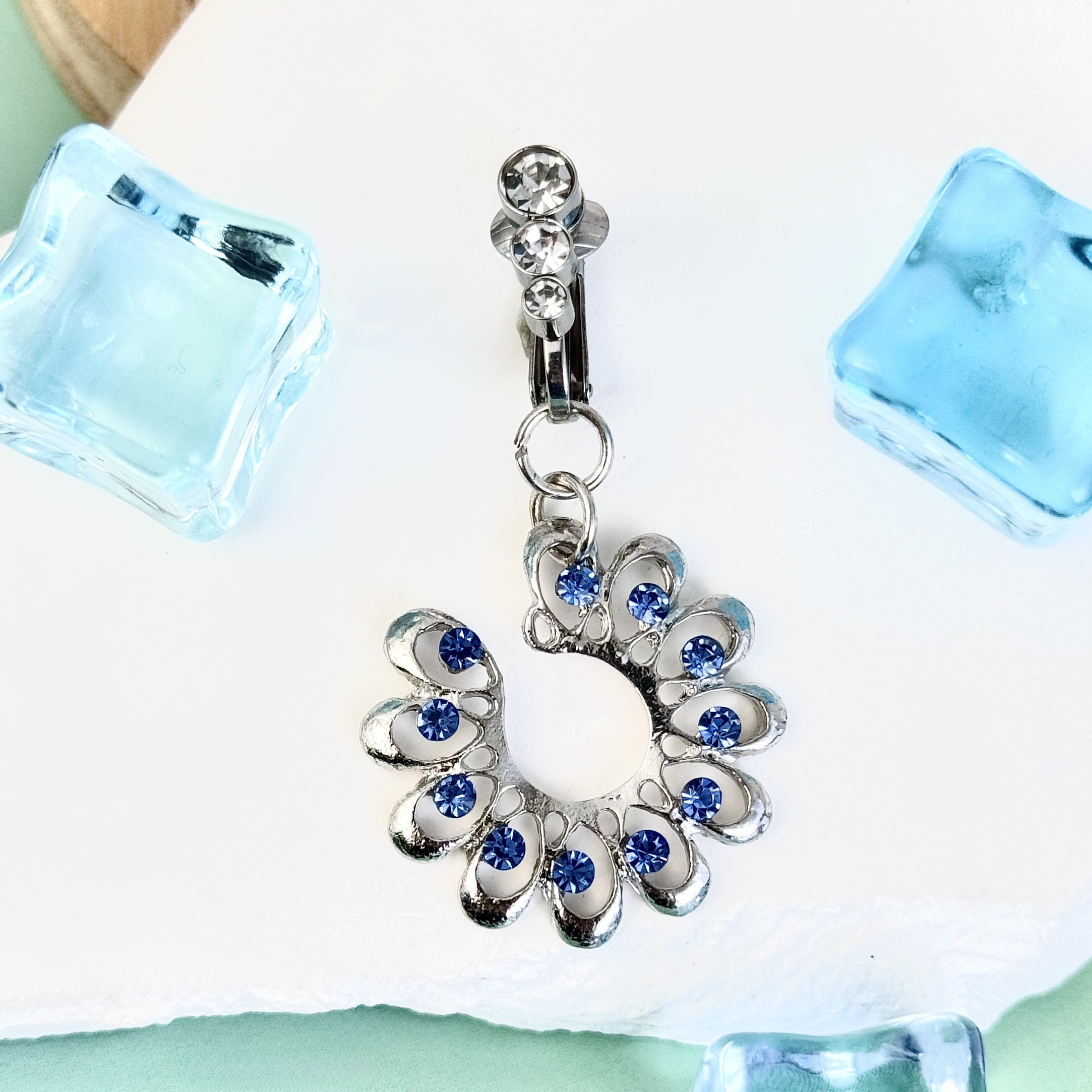 Luna Peacock Crystal Navel Clip™