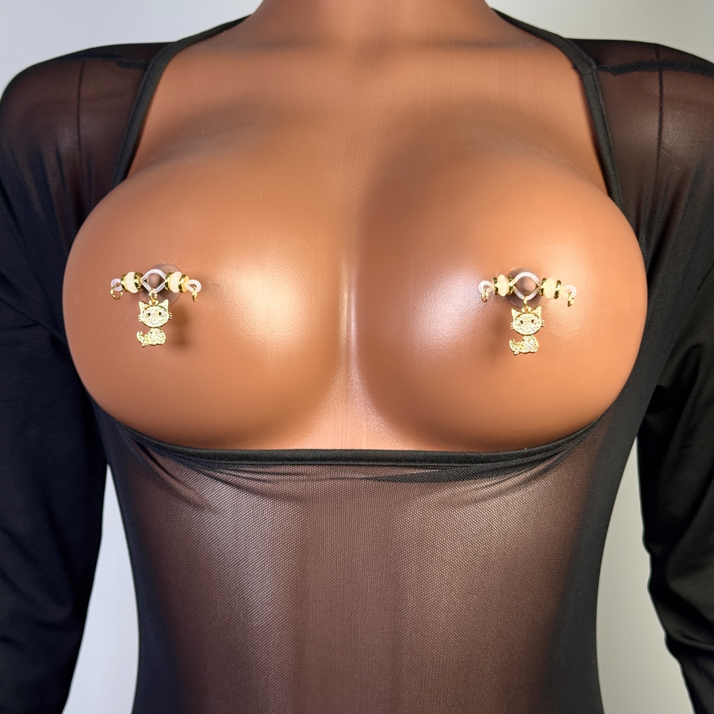Golden Kitty Nipple Clamps
