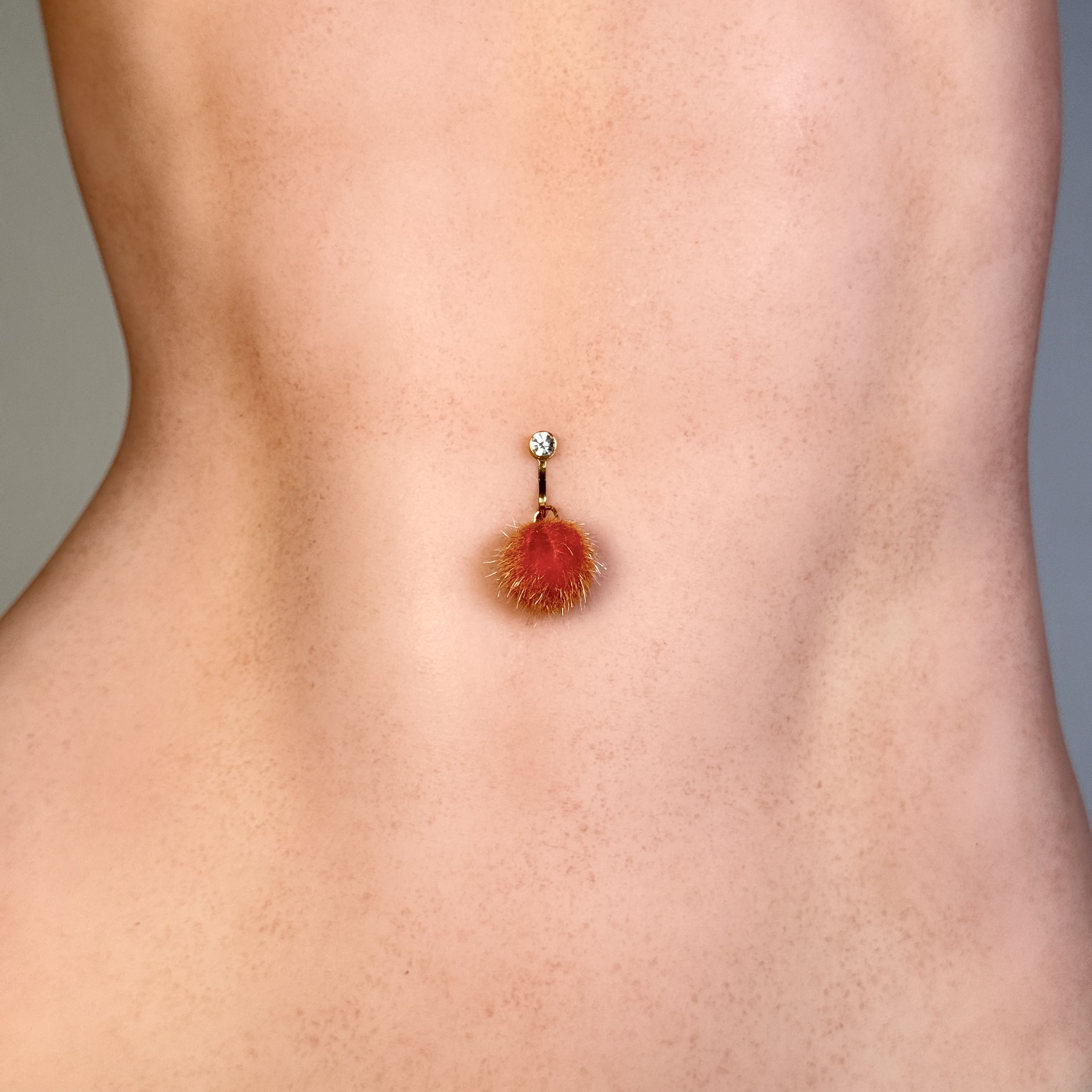 Citrus Pom-Pom Non-Piercing Navel Clip