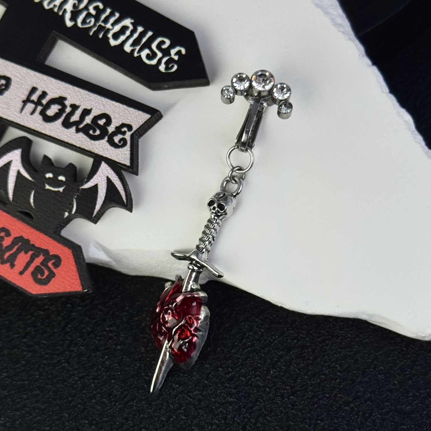 Bloody Love Dagger Navel Charm