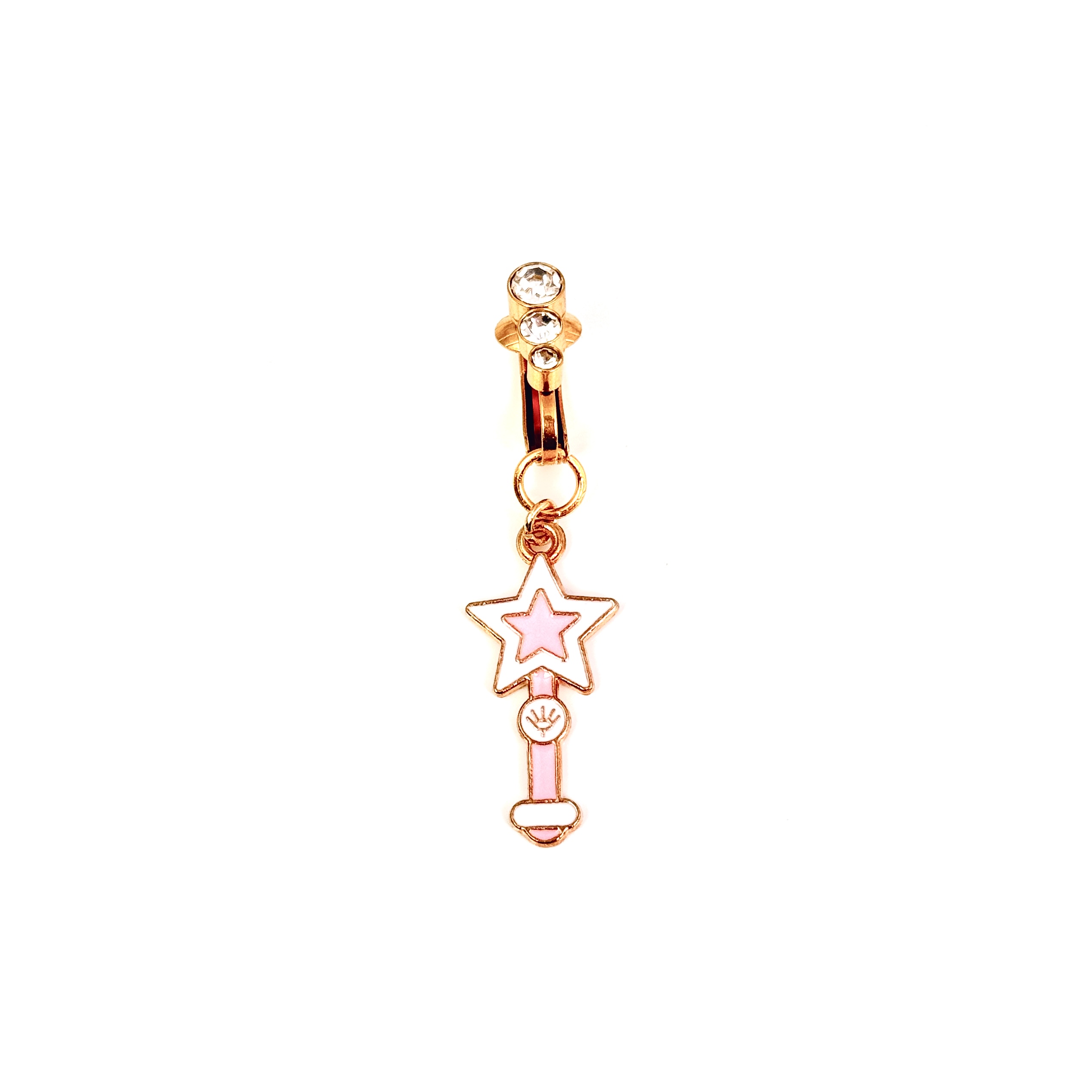Magic Star Wand Faux Belly Button Ring