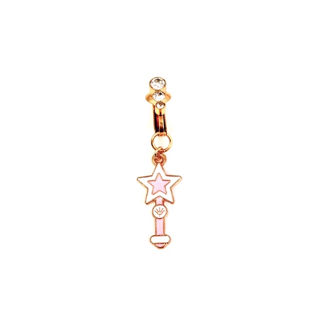 Magic Star Wand Faux Belly Button Ring