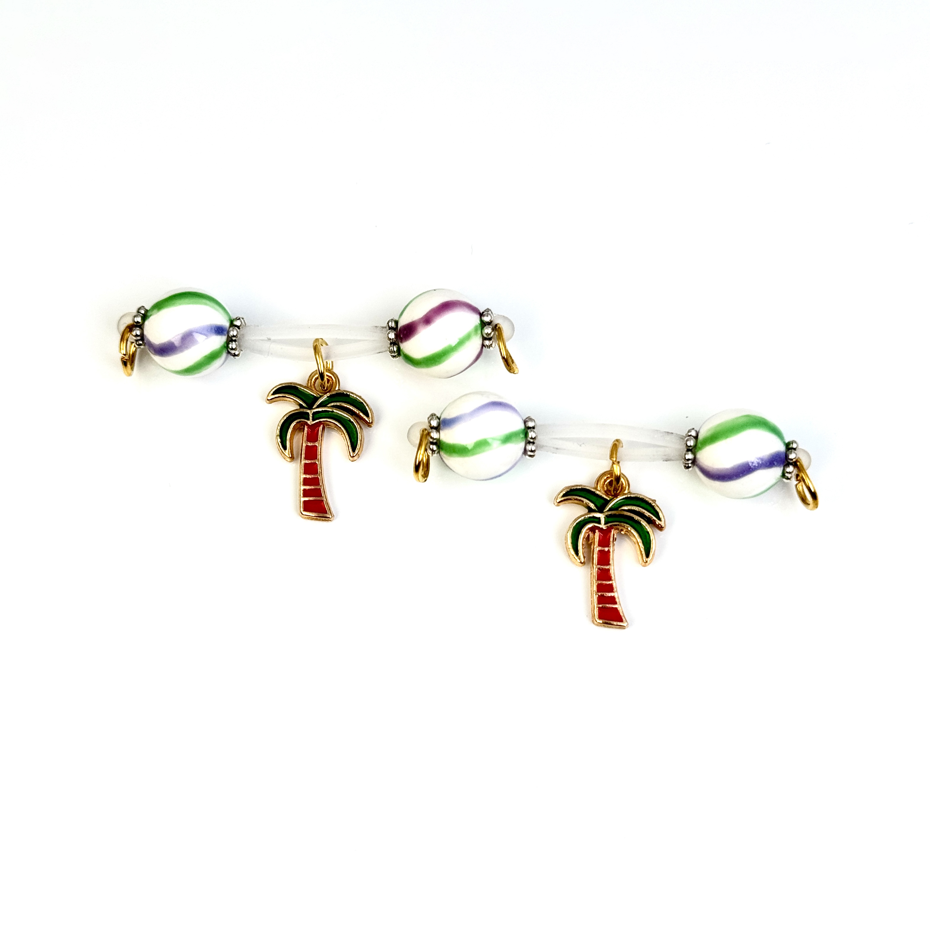 Tropical Palm Charm Nipple Clamps