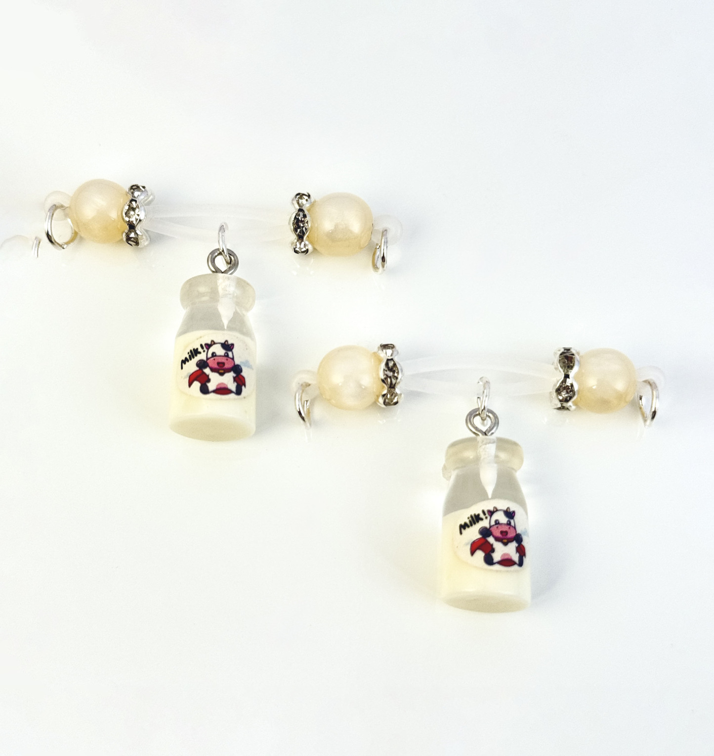 Milk Bottle Charm Nipple Clamps