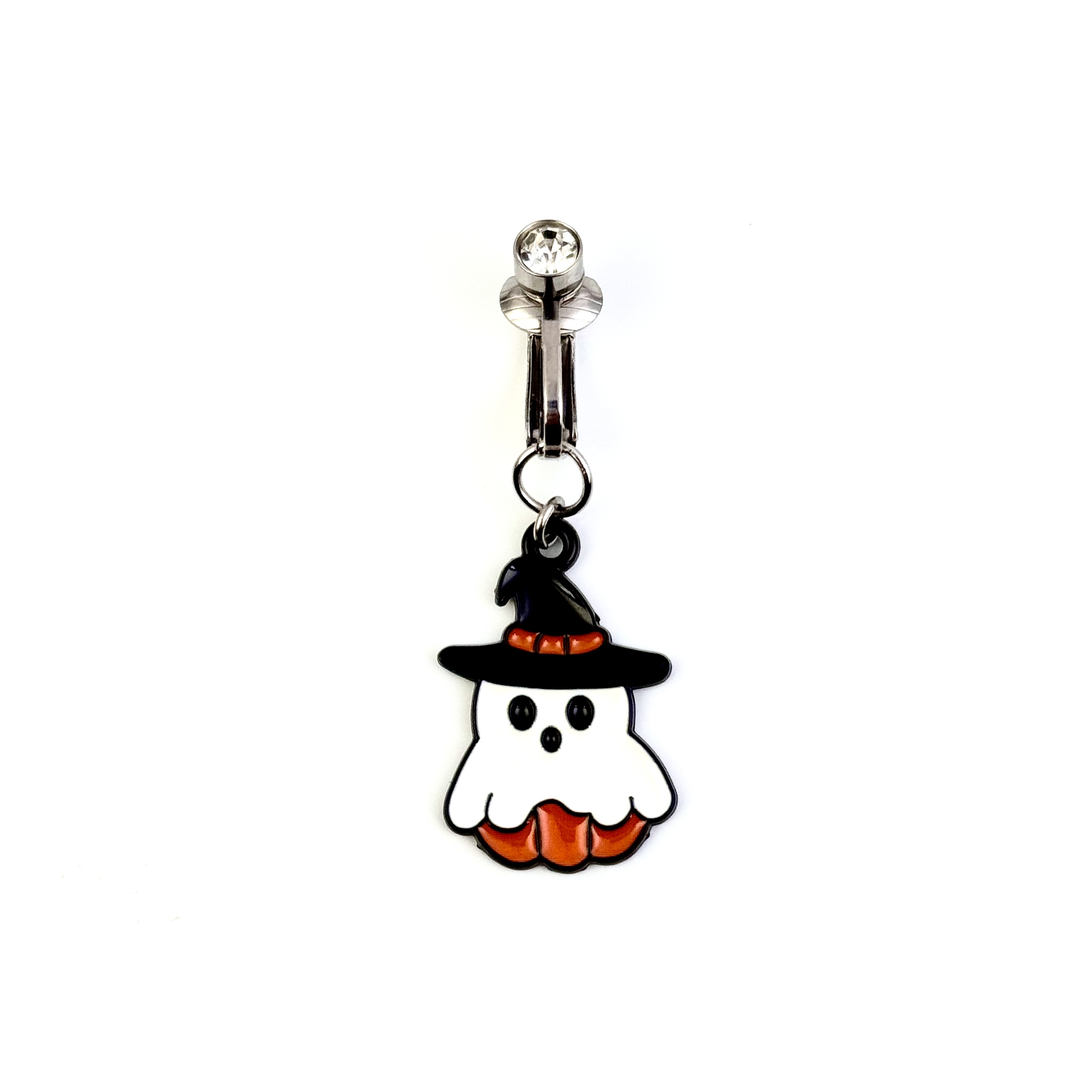 Pumpkin Ghost Navel Charm