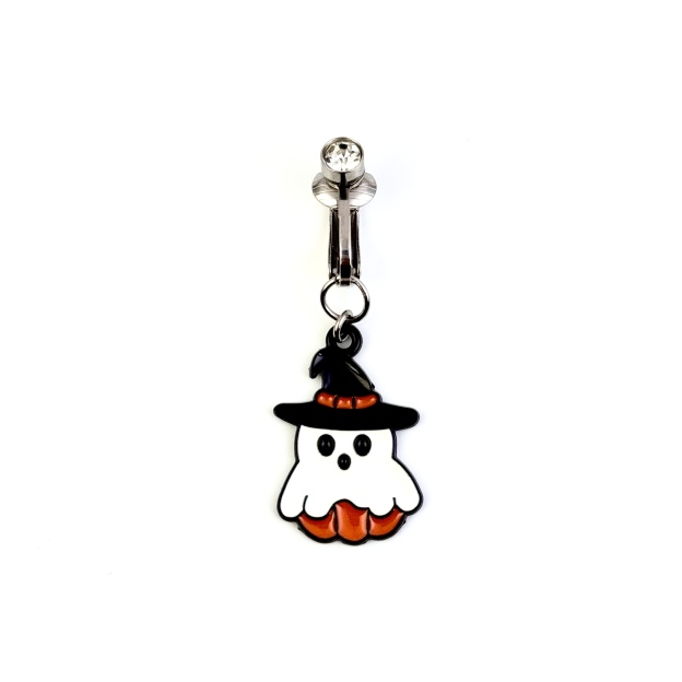 Pumpkin Ghost Navel Charm