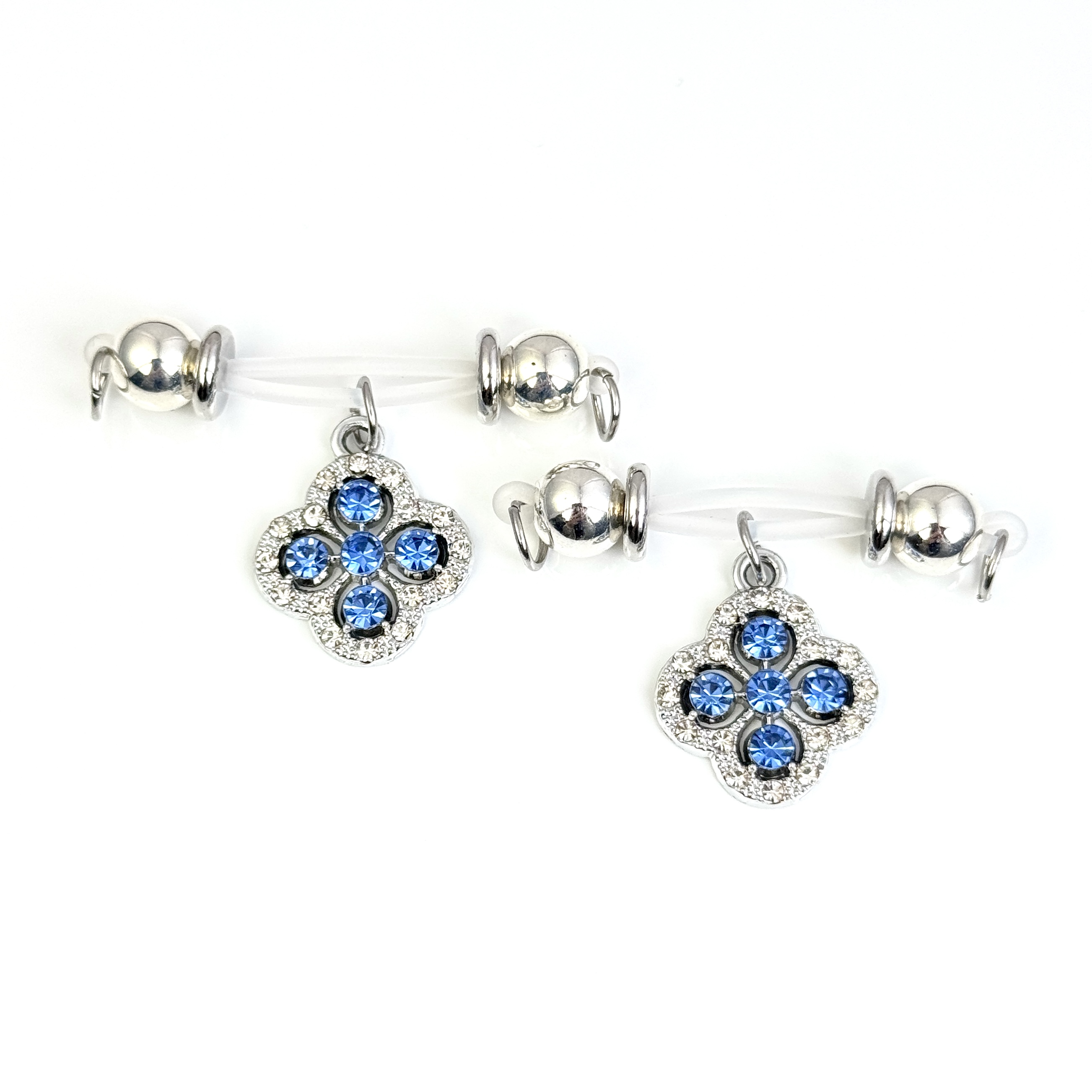 Sapphire Clover Nipple Clamps