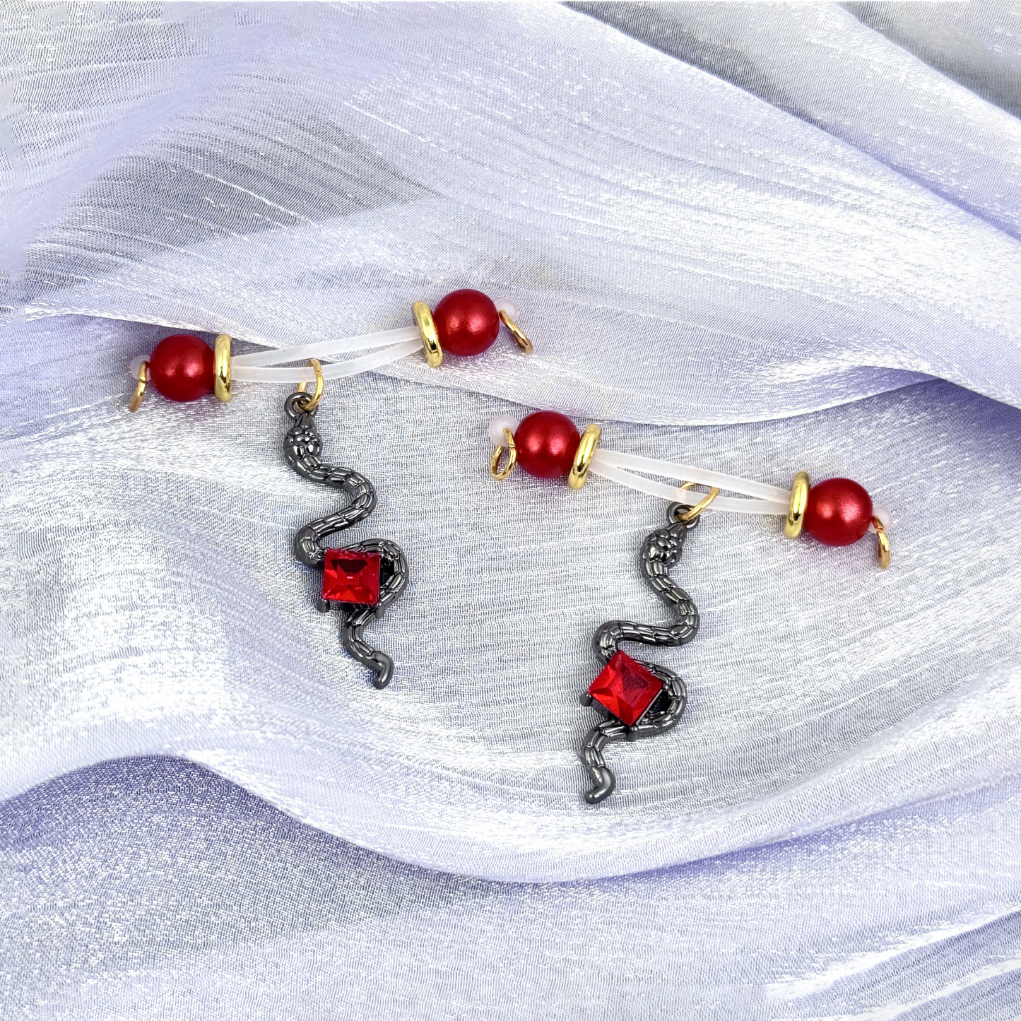 Ruby Serpent Nipple Clips