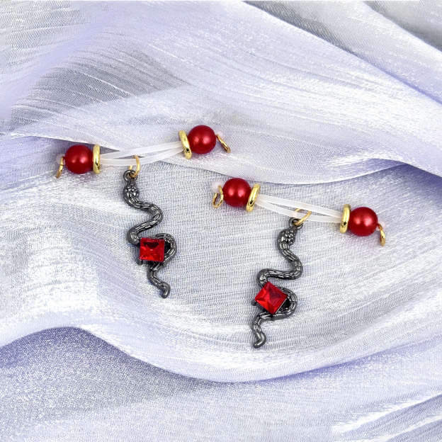 Ruby Serpent Nipple Clips