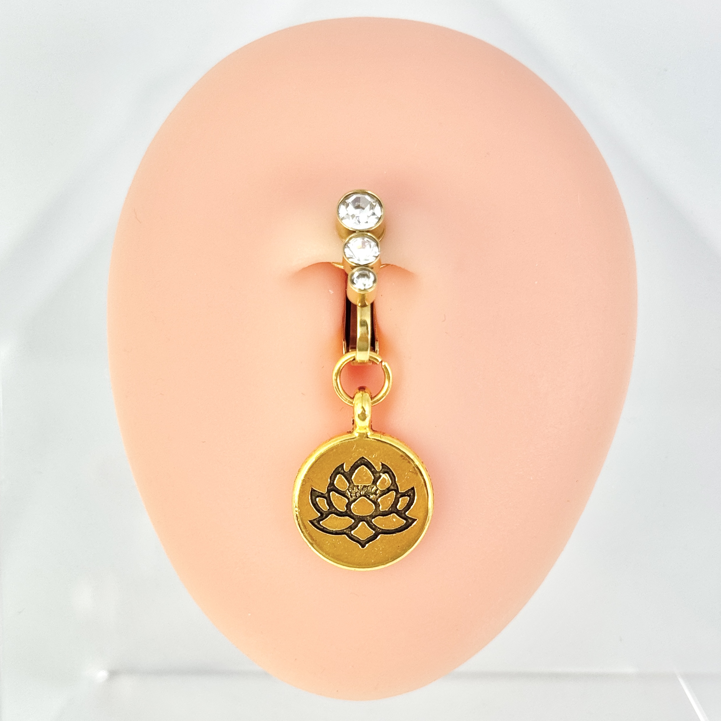 Golden Lotus Zen Navel Piercing Jewelry