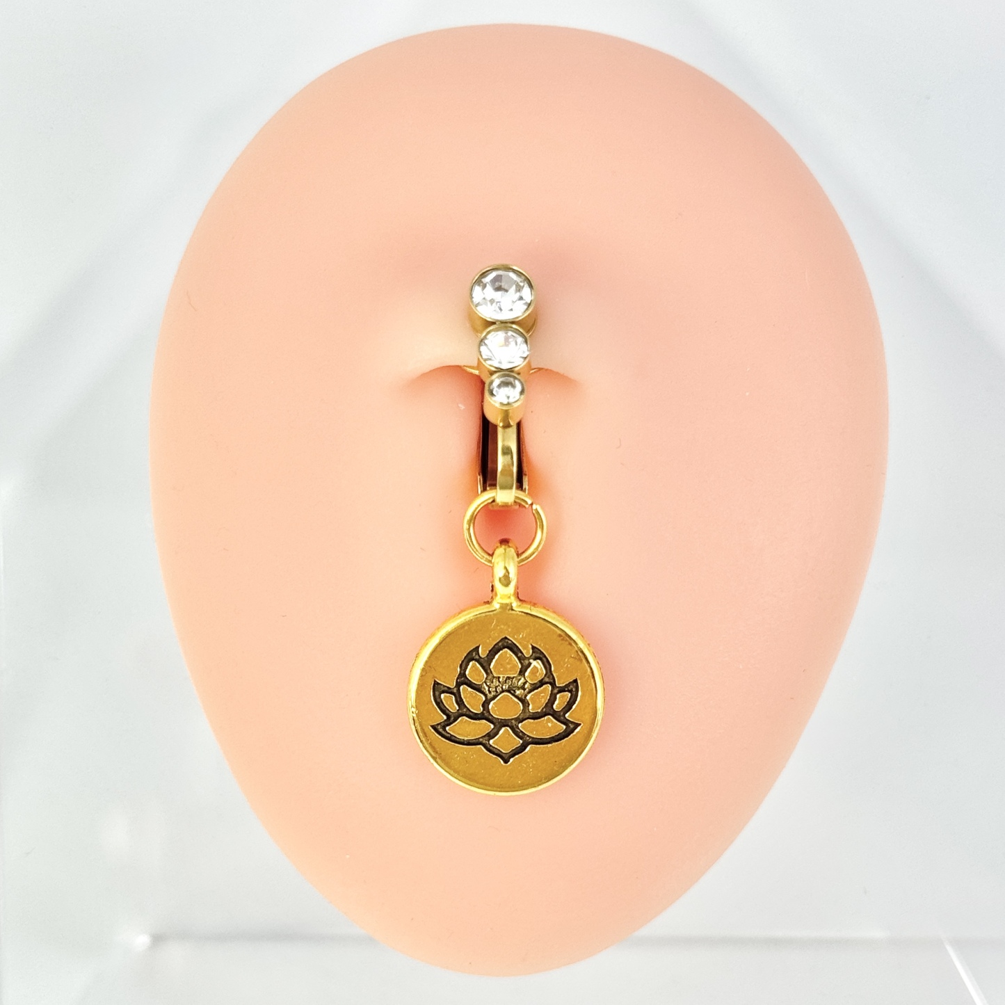 Golden Lotus Zen Navel Piercing Jewelry