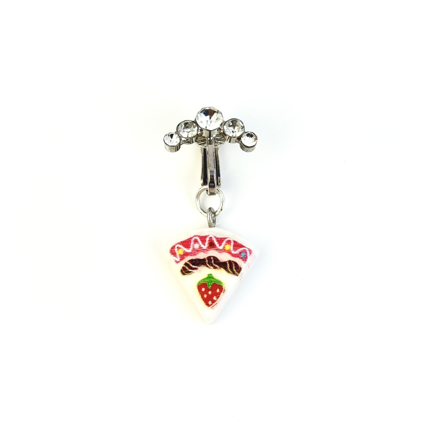 Non-piercing pizza charm navel clip