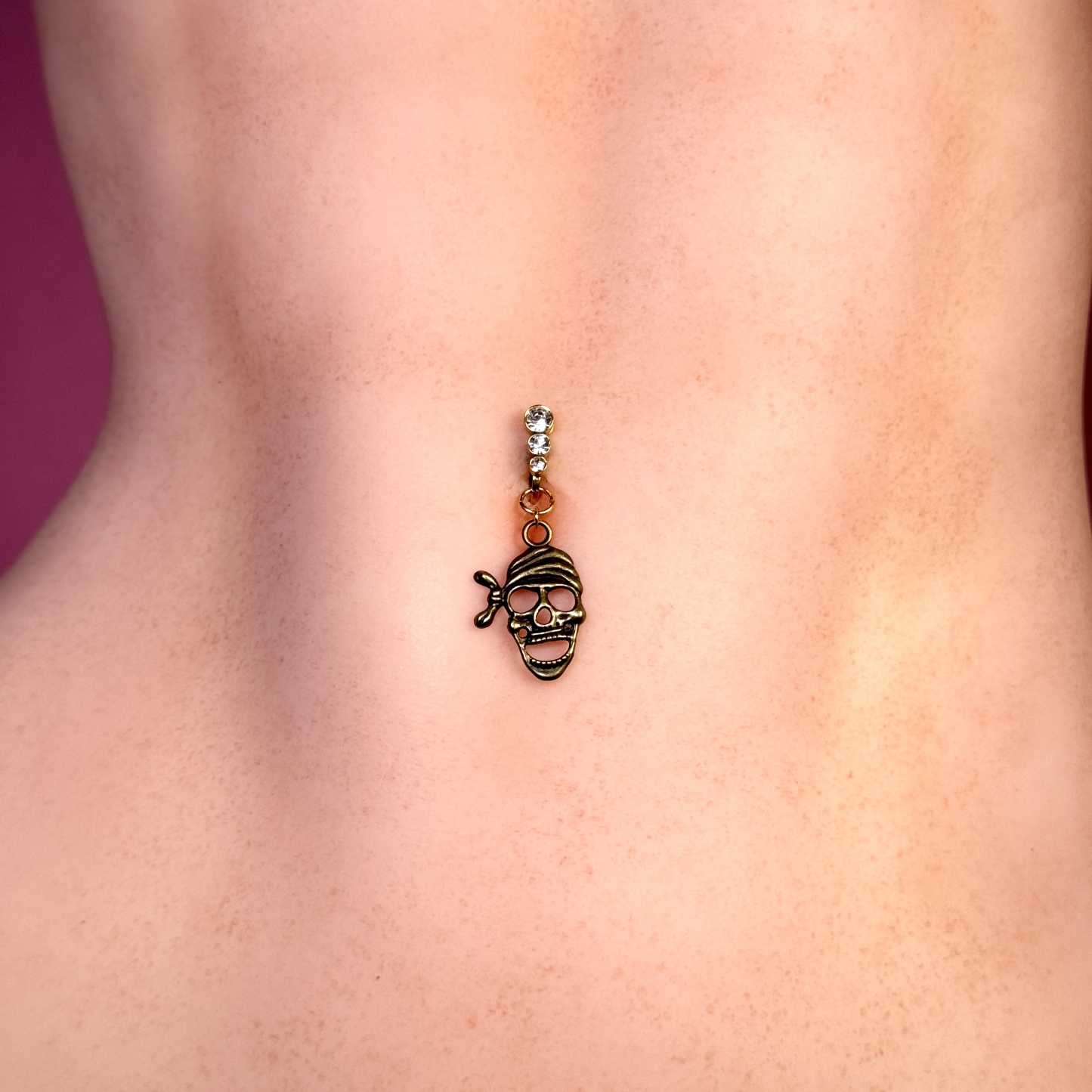 Pirate Skull Navel Charm
